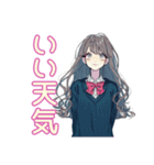 おしゃれJKの動画撮影日和♡（個別スタンプ：30）