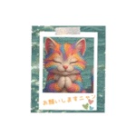 幸運を呼ぶ虹色ハッピー猫1（個別スタンプ：3）