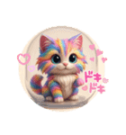 幸運を呼ぶ虹色ハッピー猫1（個別スタンプ：11）