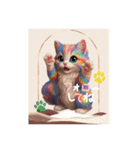 幸運を呼ぶ虹色ハッピー猫1（個別スタンプ：12）