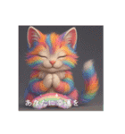 幸運を呼ぶ虹色ハッピー猫1（個別スタンプ：13）
