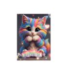 幸運を呼ぶ虹色ハッピー猫1（個別スタンプ：16）