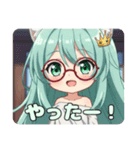 赤い眼鏡の精霊みなみちゃんプレミアム（個別スタンプ：4）