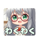 赤い眼鏡の精霊みなみちゃんプレミアム（個別スタンプ：8）