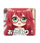 赤い眼鏡の精霊みなみちゃんプレミアム（個別スタンプ：18）