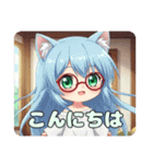 赤い眼鏡の精霊みなみちゃんプレミアム（個別スタンプ：25）