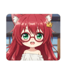赤い眼鏡の精霊みなみちゃんプレミアム（個別スタンプ：32）