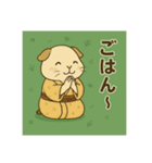 癒友童子 モルモットのもぐもぐ帖（個別スタンプ：3）
