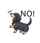 名前入りダックスロングブラックイエロー（個別スタンプ：8）