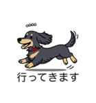 名前入りダックスロングブラックイエロー（個別スタンプ：13）