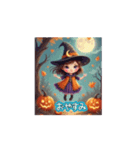 ❤️動くハロウィン❤️魔女❤️おばけ❤️（個別スタンプ：2）