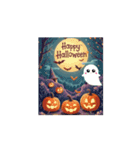 ❤️動くハロウィン❤️魔女❤️おばけ❤️（個別スタンプ：3）