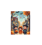 ❤️動くハロウィン❤️魔女❤️おばけ❤️（個別スタンプ：5）