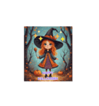 ❤️動くハロウィン❤️魔女❤️おばけ❤️（個別スタンプ：12）