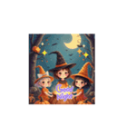 ❤️動くハロウィン❤️魔女❤️おばけ❤️（個別スタンプ：16）