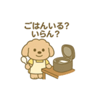トイプーこむぎとクマぬぼたのおかん日記（個別スタンプ：3）