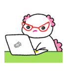 かわいいウーパールーパー（文字なし）（個別スタンプ：4）