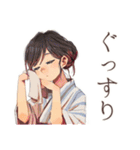 おしとやか着物女子★温泉めぐり（個別スタンプ：24）