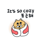 月猫の冬物語(韓国語 - 英語)（個別スタンプ：2）