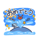 日常で使えるゆるい海の生き物（個別スタンプ：24）