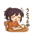 一生眠い女（個別スタンプ：12）