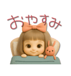mottoの大人ぱっつんボブドール♡毎日（個別スタンプ：4）