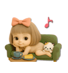 mottoの大人ぱっつんボブドール♡毎日（個別スタンプ：12）