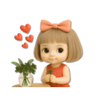 mottoの大人ぱっつんボブドール♡毎日（個別スタンプ：24）