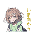 課題に追われるゆるパーカーちゃん（個別スタンプ：20）