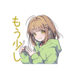 課題に追われるゆるパーカーちゃん（個別スタンプ：22）