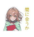 課題に追われるゆるパーカーちゃん（個別スタンプ：31）