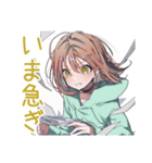 課題に追われるゆるパーカーちゃん（個別スタンプ：38）