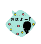 くすみカラー 影絵風＆女子の日常スタンプ（個別スタンプ：2）