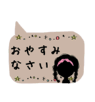 くすみカラー 影絵風＆女子の日常スタンプ（個別スタンプ：6）