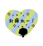 くすみカラー 影絵風＆女子の日常スタンプ（個別スタンプ：7）