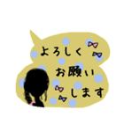 くすみカラー 影絵風＆女子の日常スタンプ（個別スタンプ：12）