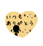 くすみカラー 影絵風＆女子の日常スタンプ（個別スタンプ：14）