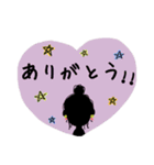 くすみカラー 影絵風＆女子の日常スタンプ（個別スタンプ：15）