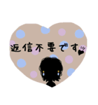 くすみカラー 影絵風＆女子の日常スタンプ（個別スタンプ：25）