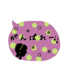 くすみカラー 影絵風＆女子の日常スタンプ（個別スタンプ：30）