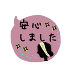 くすみカラー 影絵風＆女子の日常スタンプ（個別スタンプ：36）