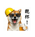 柴犬の現場仕事⭐酒(再販)（個別スタンプ：4）