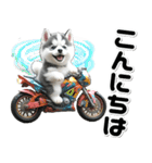 敬語♡バイク好き シベリアンハスキー（個別スタンプ：29）
