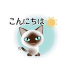色々な猫4-1 短毛-立ち耳-シャム（個別スタンプ：5）