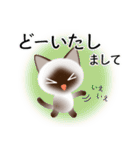 色々な猫4-1 短毛-立ち耳-シャム（個別スタンプ：33）