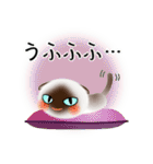 色々な猫4-2 短毛-垂れ耳-シャム（個別スタンプ：25）