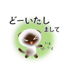 色々な猫4-2 短毛-垂れ耳-シャム（個別スタンプ：33）