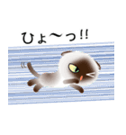色々な猫4-2 短毛-垂れ耳-シャム（個別スタンプ：34）