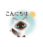 色々な猫4-3 長毛-立ち耳-シャム（個別スタンプ：5）