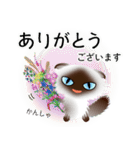 色々な猫4-4 長毛-垂れ耳-シャム（個別スタンプ：31）